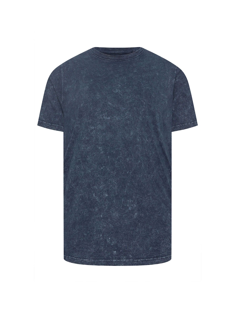 BadRhino Big & Tall Black 100% Cotton Acid Wash T-Shirts 3 Pack - Image 6 of 6