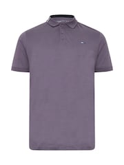 Пурпурный - BadRhino Big & Tall 100% Cotton Jacquard Polo Shirt - Image 2 of 3