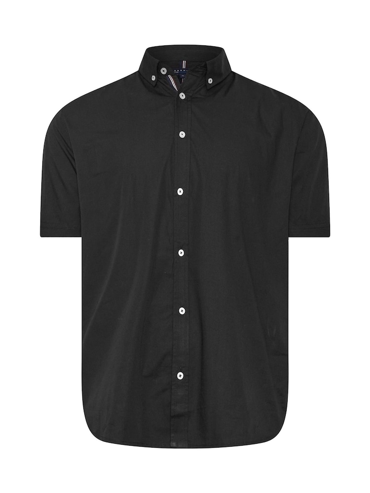 BadRhino Big & Tall Black Short Sleeve Poplin 100% Cotton Shirts 2 Pack - Image 6 of 7