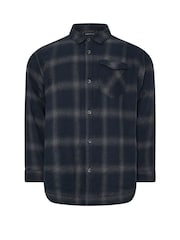 BadRhino Big & Tall Blue Check Lined 100% Cotton Shacket - Image 2 of 3