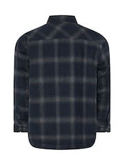 BadRhino Big & Tall Blue Check Lined 100% Cotton Shacket - Image 3 of 3