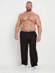 BadRhino Big & Tall Black 100% Cotton Lounge Trousers 2 Pack - Image 3 of 7
