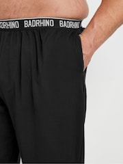 BadRhino Big & Tall Black 100% Cotton Lounge Trousers 2 Pack - Image 4 of 7