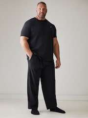 BadRhino Big & Tall Black 100% Cotton T-Shirt and Lounge Trousers Set - Image 2 of 7