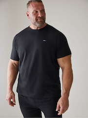 BadRhino Big & Tall Black 100% Cotton T-Shirt and Lounge Trousers Set - Image 3 of 7