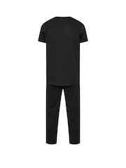 BadRhino Big & Tall Black 100% Cotton T-Shirt and Lounge Trousers Set - Image 7 of 7