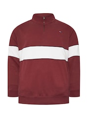 BadRhino Big & Tall Red Half Zip Sweatshirt - Image 2 of 3