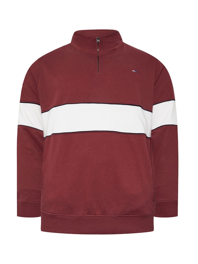 BadRhino Big & Tall Red Half Zip Sweatshirt - Image 2 of 3