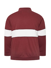 BadRhino Big & Tall Red Half Zip Sweatshirt - Image 3 of 3
