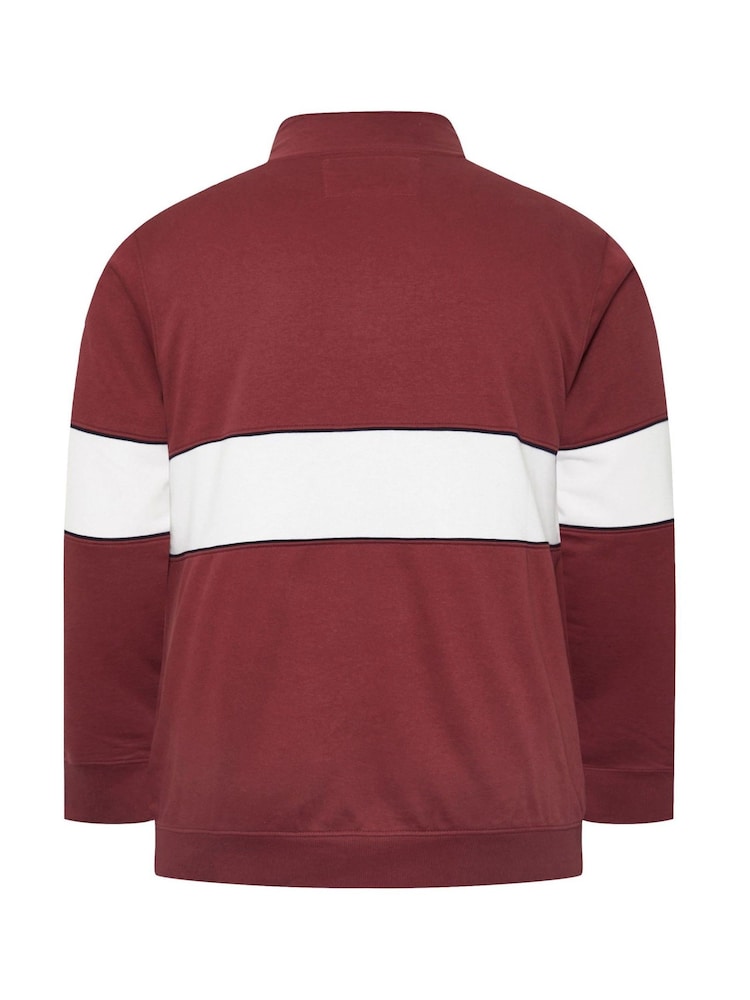 BadRhino Big & Tall Red Half Zip Sweatshirt - Image 3 of 3