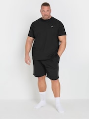 BadRhino Big & Tall Black Lounge 100% Cotton Shorts & T-Shirt Set - Image 1 of 6