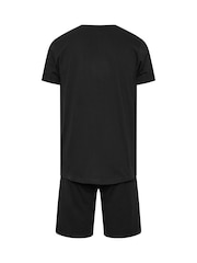 BadRhino Big & Tall Black Lounge 100% Cotton Shorts & T-Shirt Set - Image 6 of 6