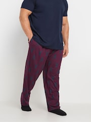 BadRhino Big & Tall Blue 100% Cotton Stag Print Jersey Pyjamas Set - Image 3 of 5