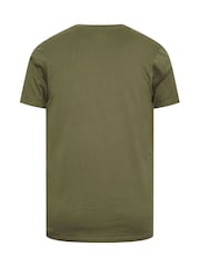 BadRhino Big & Tall Green 100% Cotton Dotted Skull T-Shirt - Image 3 of 3