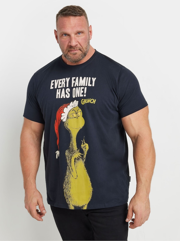BadRhino Big & Tall Blue 100% Cotton Grinch T-Shirt - Image 1 of 3