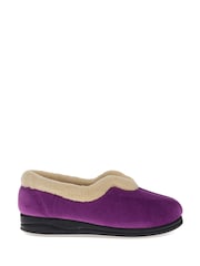 Pavers Purple Wide Fit Wide Fit Antibacterial Slippers - Image 1 of 5