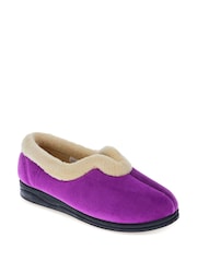 Pavers Purple Wide Fit Wide Fit Antibacterial Slippers - Image 2 of 5