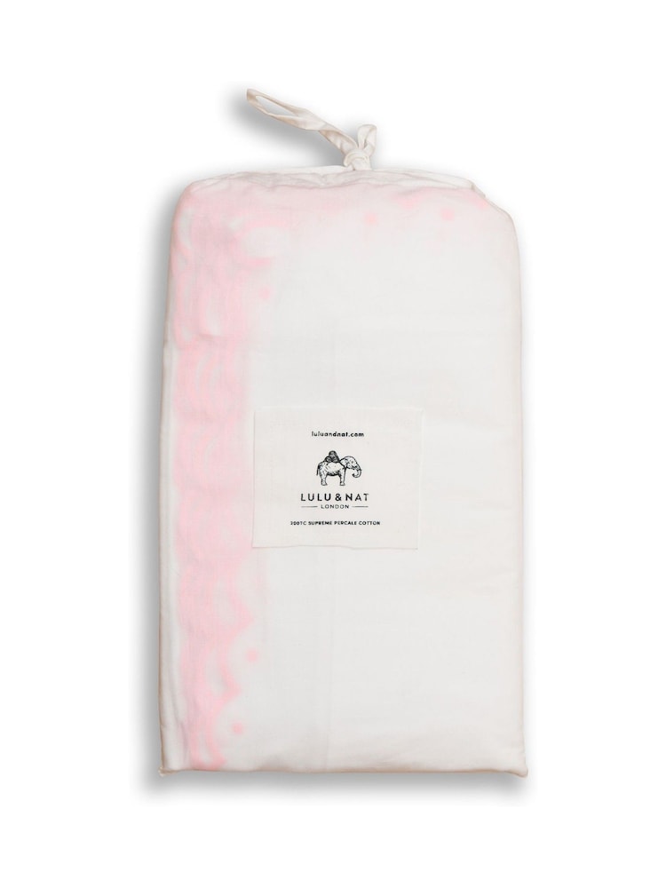 Lulu & Nat White Scallop Edge 100% Cotton Embroidered Bordered Bedlinen Set - Image 6 of 6