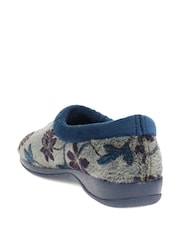 Pavers Blue Faux Fur Full Slippers - Image 2 of 3