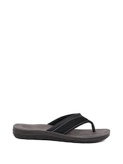 Pavers Black Pavers Toe Post Flat Sandals - Image 1 of 5