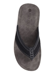 Pavers Black Pavers Toe Post Flat Sandals - Image 4 of 5