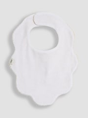 JoJo Maman Bébé Yellow 100% Cotton Scalloped Bib - Image 2 of 3