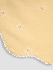 JoJo Maman Bébé Yellow 100% Cotton Scalloped Bib - Image 3 of 3
