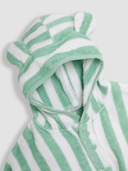 Verde - JoJo Maman Bébé 100% Cotton Stripe Towelling Poncho - Imagen 3 de 3