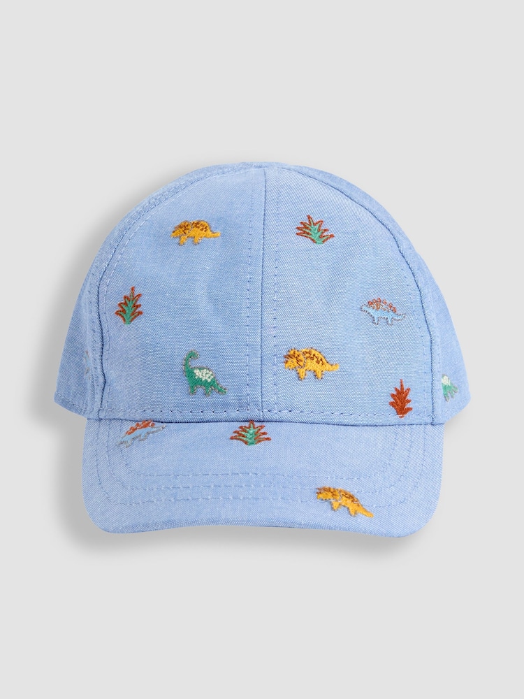 JoJo Maman Bébé Denim Embroidered Cap - Image 1 of 3