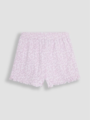 JoJo Maman Bébé White Heart Embroidered Jersey Pyjamas - Image 4 of 10