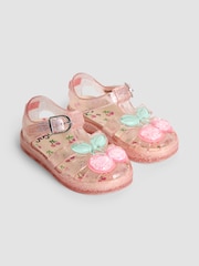JoJo Maman Bébé Pink Cherry Jelly Sandals - Image 1 of 4