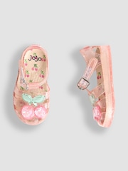 JoJo Maman Bébé Pink Cherry Jelly Sandals - Image 3 of 4