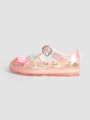 JoJo Maman Bébé Pink Cherry Jelly Sandals - Image 4 of 4