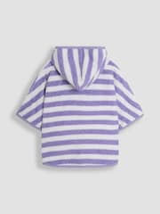 JoJo Maman Bébé Lilac Appliqué Towelling Poncho - Image 2 of 4