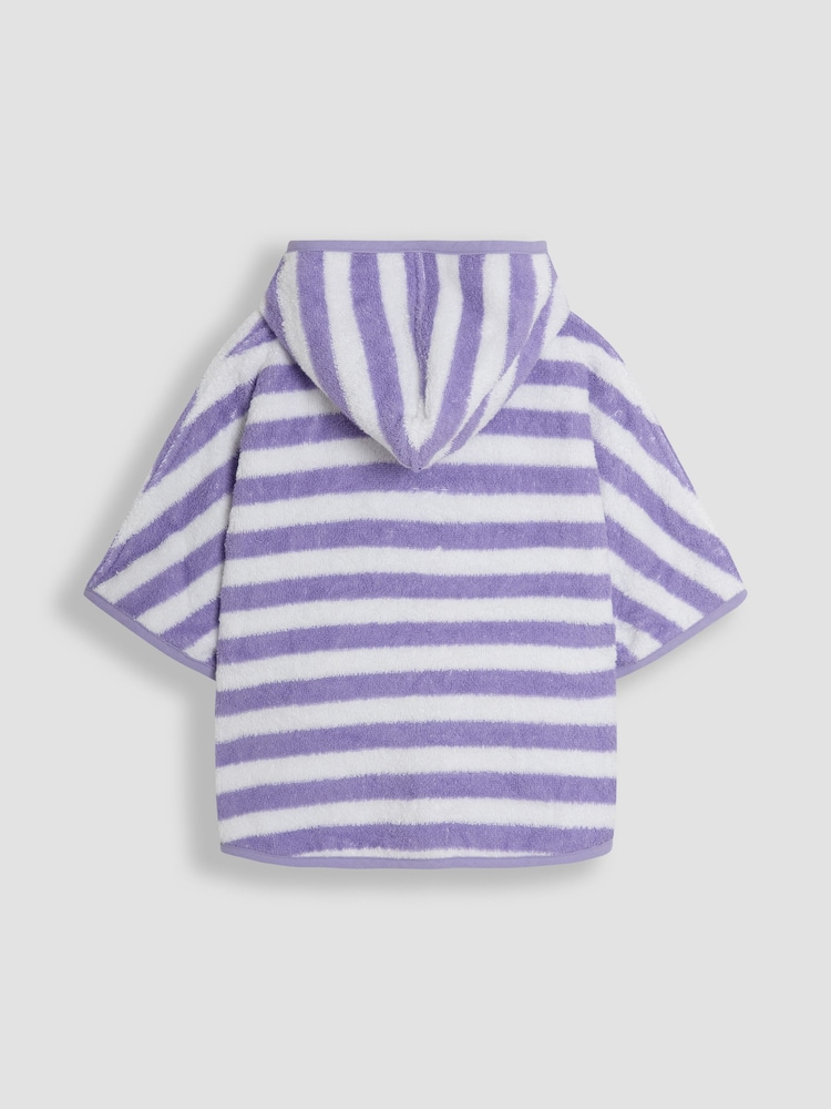 JoJo Maman Bébé Lilac Appliqué Towelling Poncho - Image 2 of 4