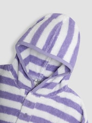 JoJo Maman Bébé Lilac Appliqué Towelling Poncho - Image 3 of 4