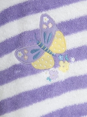 JoJo Maman Bébé Lilac Appliqué Towelling Poncho - Image 4 of 4