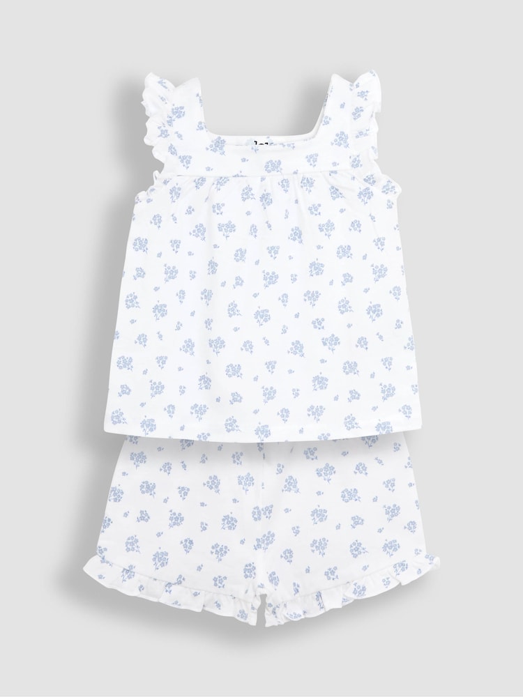 JoJo Maman Bébé Pale Blue 2-Pack Print Jersey Pyjamas - Image 7 of 12