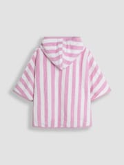 JoJo Maman Bébé Pale Pink Appliqué Towelling Poncho - Image 2 of 4