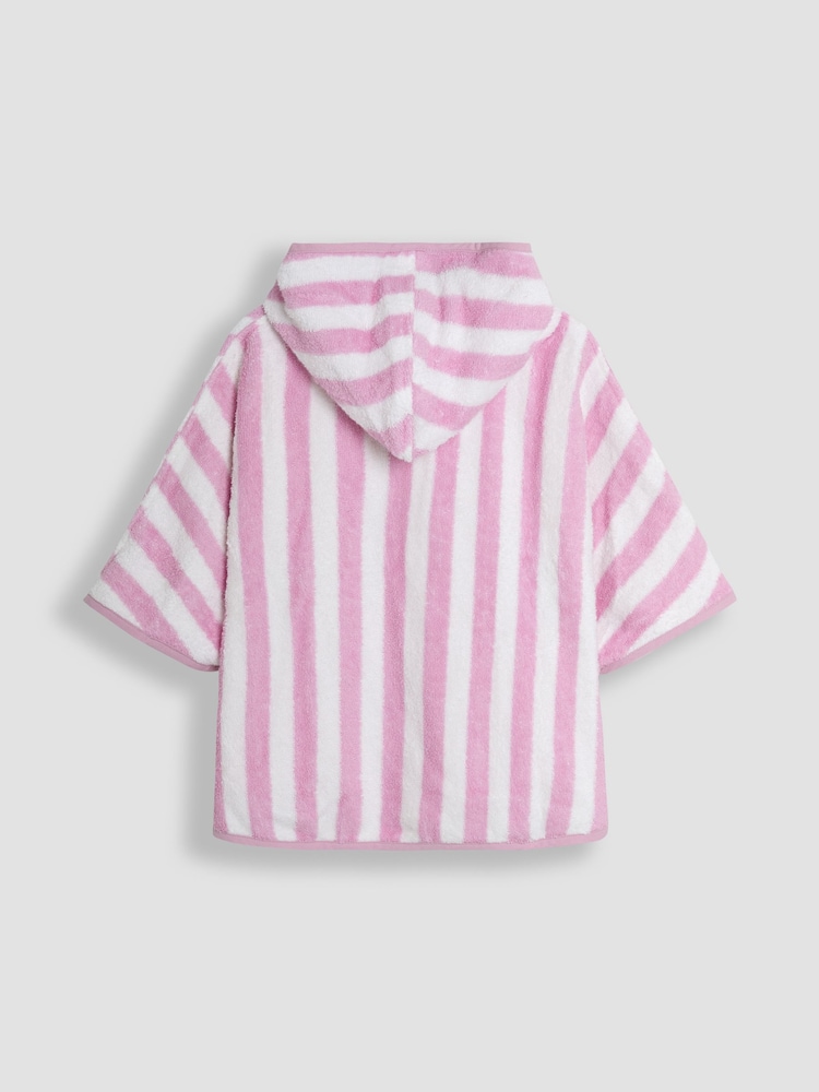 JoJo Maman Bébé Pale Pink Appliqué Towelling Poncho - Image 2 of 4 JoJo Maman Bébé Pale Pink Appliqué Towelling Poncho - Image 2 of 4