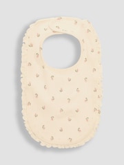JoJo Maman Bébé Natural Cotton Footed Sleepsuit and Bib Set 2 Piece - Image 4 of 5