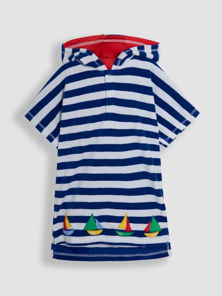 JoJo Maman Bébé Boat Towelling Poncho - Imagen 1 de 4