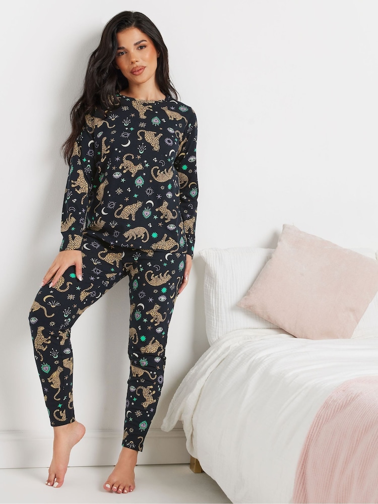 PixieGirl Petite pižama komplet iz 100% bombaža z leopardjim vzorcem - Slika 1 iz 5 PixieGirl Petite pižama komplet iz 100% bombaža z leopardjim vzorcem - Slika 1 iz 5