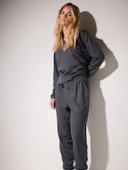 PixieGirl Petite Grey Lounge Waffle Hoodie - Image 4 of 6