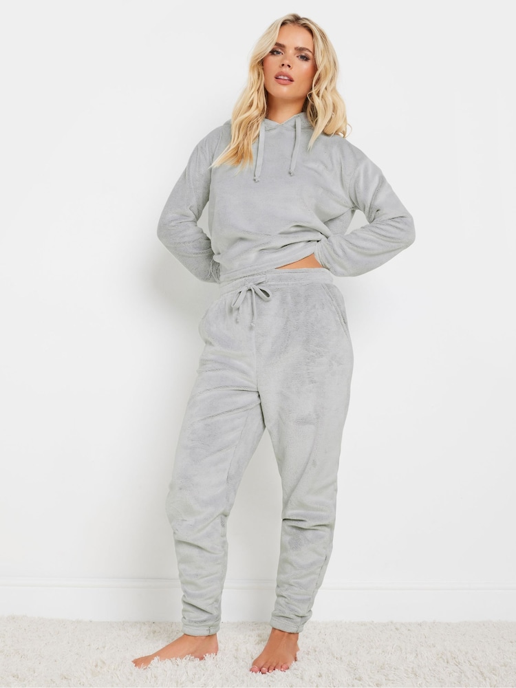 PixieGirl Petite Grey Lounge Fleece Cuffed Joggers - Image 2 of 5