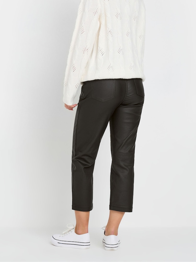 M&Co Petite Coated Straight Leg Jeans - Image 3 of 5
