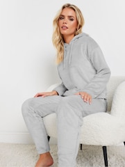 PixieGirl Petite Grey Lounge Fleece Crop Hoodie - Image 4 of 5