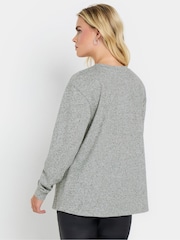 M&Co Grey Petite Sequin Star Top - Image 3 of 5