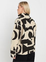 PixieGirl Petite Black Abstract Half Zip Fleece - Image 4 of 5
