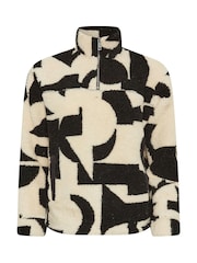 PixieGirl Petite Black Abstract Half Zip Fleece - Image 5 of 5